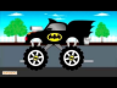 Монстр Трак Бетмен  Мультики про Машинки  Огромный Машины 